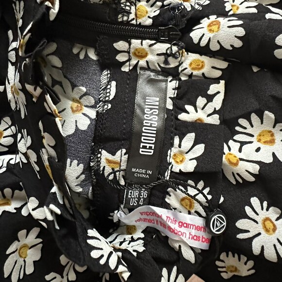 Missguided High Neck Smock Midi Dress With Daisy Print Pattern size 4 - Picture 7 of 9